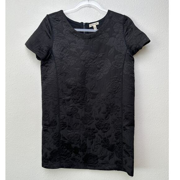Silence and Noise Women’s Black Floral Jacquard Mini Dress US S Short Sleeve - Picture 2 of 13